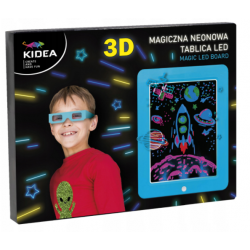 Magiczna noeonowa tablica 3D