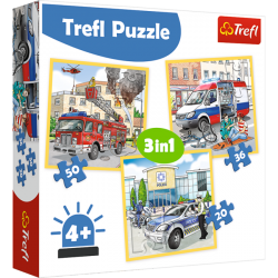 Trefl Puzzle 3w1 Pojazdy...