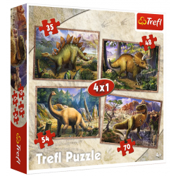 Trefl Puzzle 4W1 Dinozaury...
