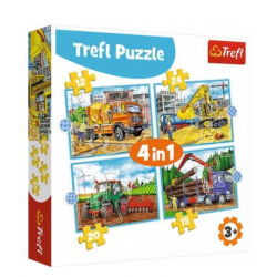 Trefl Puzzle 4W1 Duże...